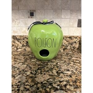 Rae Dunn "POISON" Green Apple Birdhouse -‎ Online Exclusive NWT